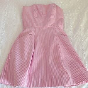 Lilly Pulitzer pink mini strapless dress